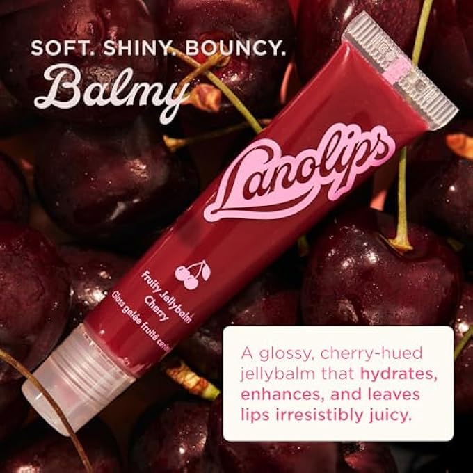 Lanolips FRUITY JELLYBALM, CHERRY - TINTED LIP BALM TO DEEPEN, BRIGHTEN & ENHANCE - MOISTURIZING LANOLIN LIP BALM & LIP GLOSS FOR EVERYDAY LIP CARE (10G / 0.35OZ) - Image 2